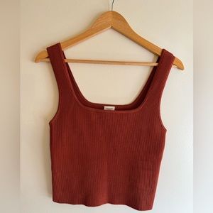 A&F rust sweater tank